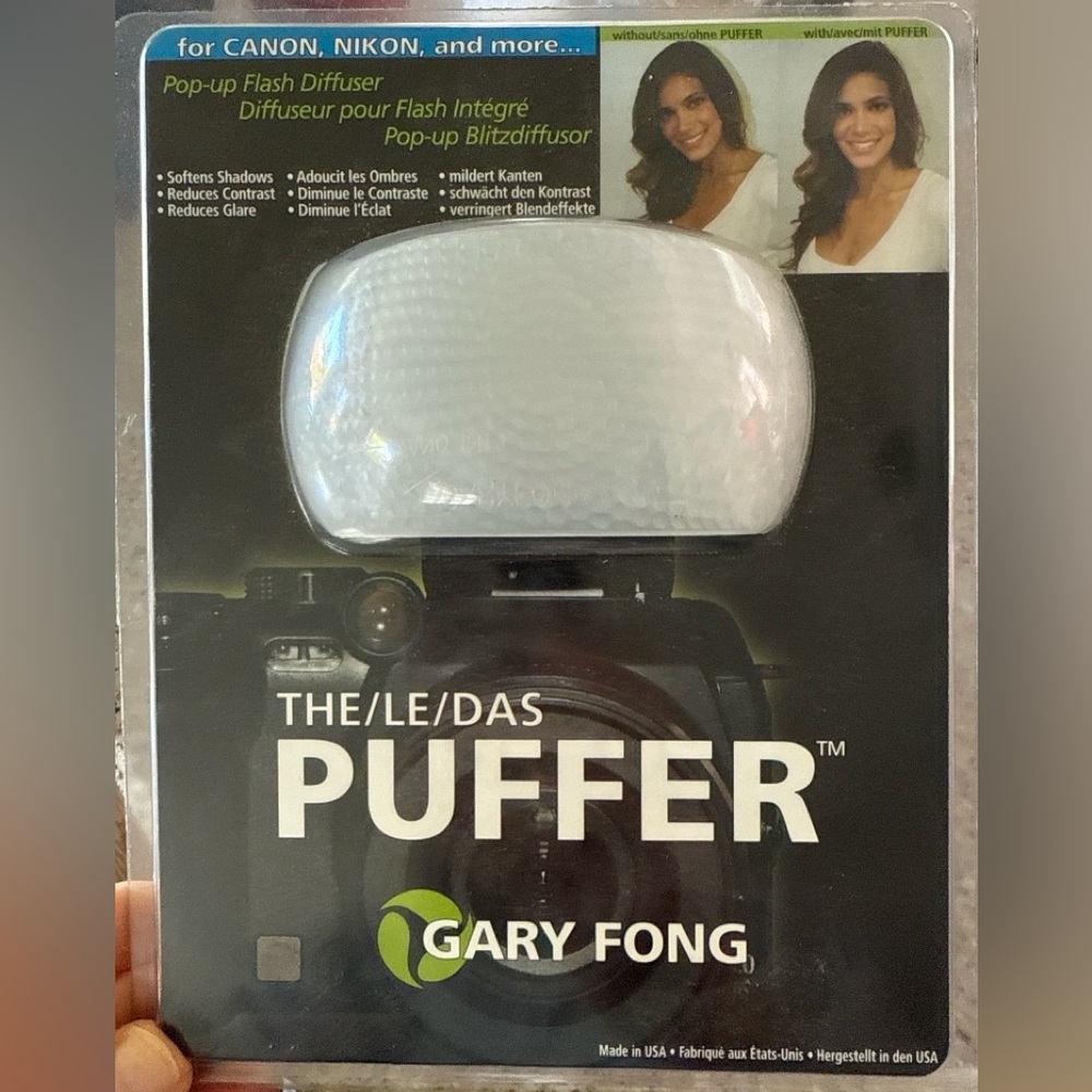 Gary Fong The Puffer On Camera Cold Shoe Diffuser for Canon, Nikon - new in box